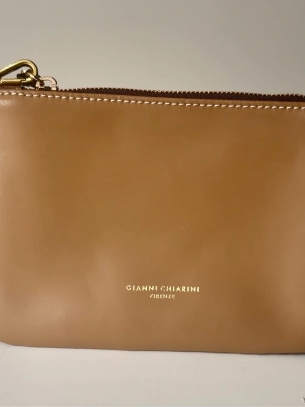 Gianni Chiarini Firenze Leather Zip Wristlet. Made in Italy. Like new.
